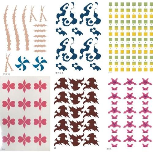 Brdwn Demon Slayer Kimetsu no Yaiba Kamado Tanjirou Tomioka Giyuu Shinazugawa Sanemi Daki Enmu Cosplay Tattoo Stickers