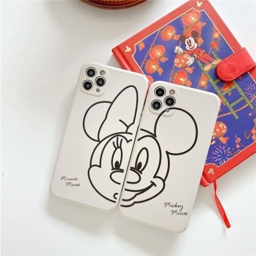 DISNEY 2021 Mickey Case for IPhone 11 12 Pro Xs Max iPhone SE 2020 6 6S 7 8 Plus Cute Phone Case 360 Full Cover
