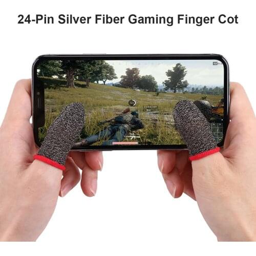 2pc Finger Cover Breathable Game Controller Finger Sleeve For Pubg Game Sweat Proof Non-Scratch Touch Screen Gaming Thumb Gloves