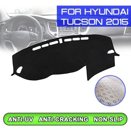 Car Dashboard Mat Anti-dirty Non-slip Dash Cover Mat UV Protection Shade for Hyundai Tucson 2015