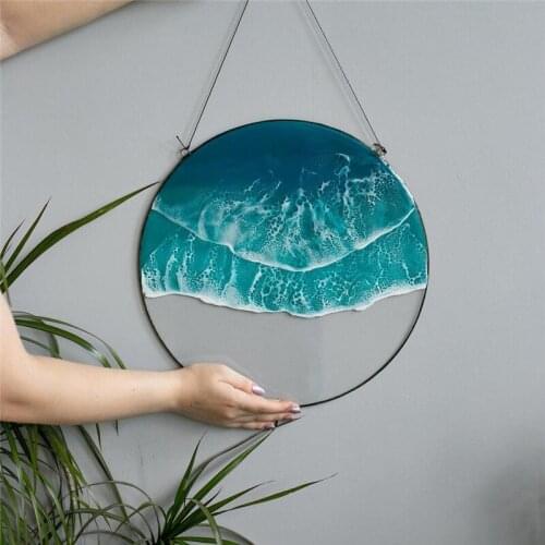 Creative Acrylic Sea Wave Wall Hanging Nordic Ocean Wave Wall Decor Living Room Background Art Pendant Wind Chime Home Decor