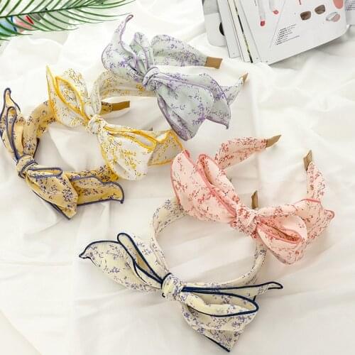 2021 Summer Japanese And Korean Style Women Hair Accessories Scrunchies Sweet Printed Bow