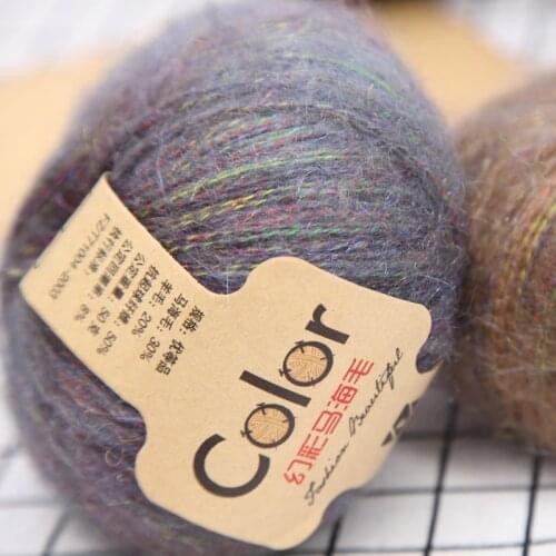 50g/lot High Quality Natural South Africa Mohair Yarn for Hand Knitting Luxury Fur Hairy Skein Worsted fil a tricoter laine