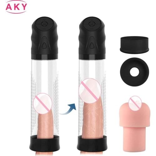Sex Enlarge Penis Pump for Men Vacuum Pump Masturbator Penis Extender Sex Toy For Adult Male Ejaculation Delay Dick Enlargement