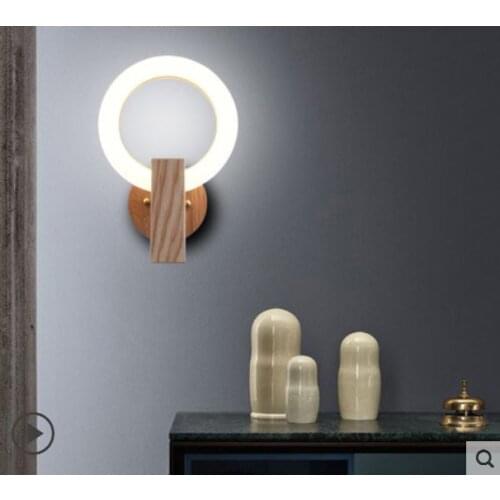 Wall lamp bedroom aisle bedside background wall lamp creative personality living room simple lamp