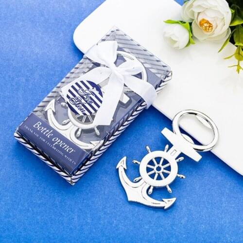 Creative Wedding Party Favors Gifts Metal Anchor Beer Bottle Opener For Wedding Return Gift LX8141