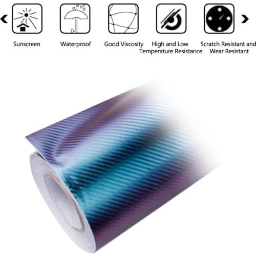 New Car Carbon Fiber Vinyl Sticker 50cmx150cm Black Fashion 3D Carbon Fiber Vinyl Sticker For Motorcycle Car Lpod Dec25