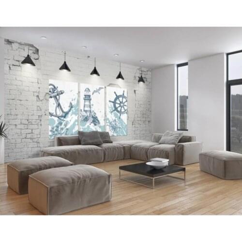 Custom photo wallpapers 3d mural Modern simple hand-painted Mediterranean mural background wall papers decoration painting