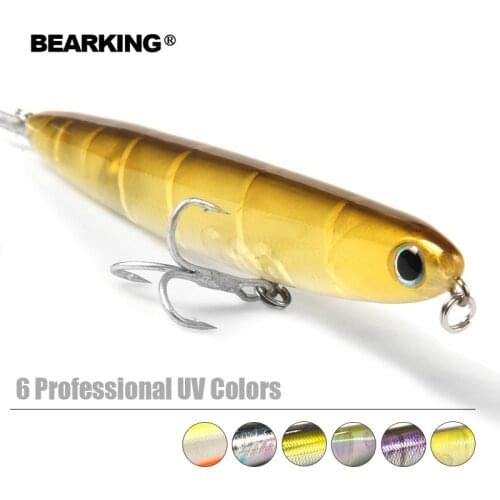 Professional quality Bearking pencil Fishing Lure 5pcs Minnow 11cm 13g Wobbling Minnow Lure Plastic Hard Bait Fishing Wobbler