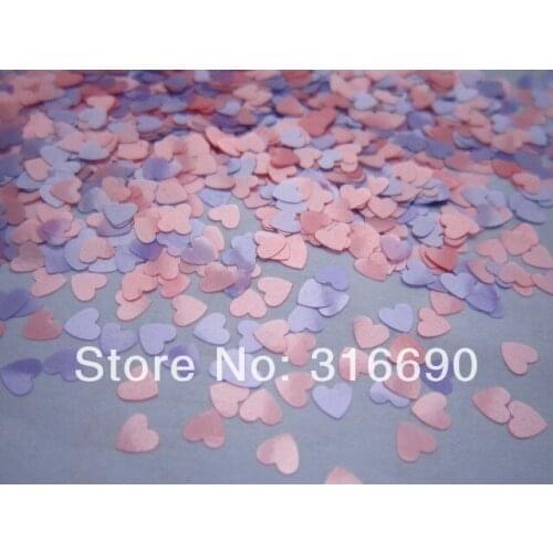 Pink and Purple Heart Glitter Mix for DIY nail polish