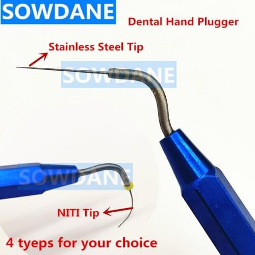 4 pieces Dental Hand Pluggers NITI Tip Flexible Dentist Endodontic Instruments Fill Obturation Endo Materials Spatula Tool