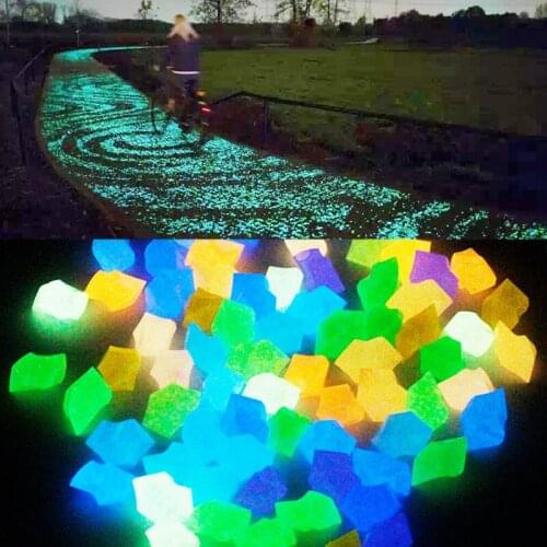 Garden Decor Luminous Stones Glow In Dark Decorative Pebbles Outdoor Fish Tank Decoration Pebble Rocks Aquarium Mix Color
