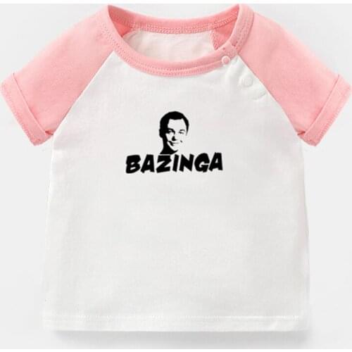 The Big Bang Theory Heart Shaped Flying Birds Design Newborn Baby T-shirts Toddler Graphic Raglan Color Short Sleeve Tee Tops