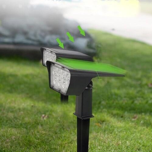 2in1 Adjustable Solar Spotlights IP65 Outdoor Solar Landscape Lights Waterproof Wall Lamp for Patio Pathway Yard Garden Driveway