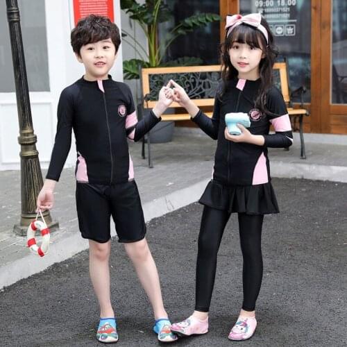 Boys Girls UPF 50+ Rashguard Long Sleeve UV Sun Proctection Swim Surf Zip Shirt Leggings, Surf Swimwear Swimsuit Top Bottom