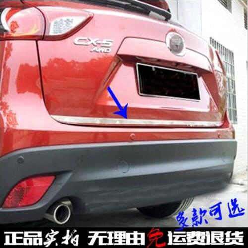 Tailgate Rear Door Bottom Cover Molding Trim Stainless Steel back door trim car Accessories For Mazda CX-5 2013-2016