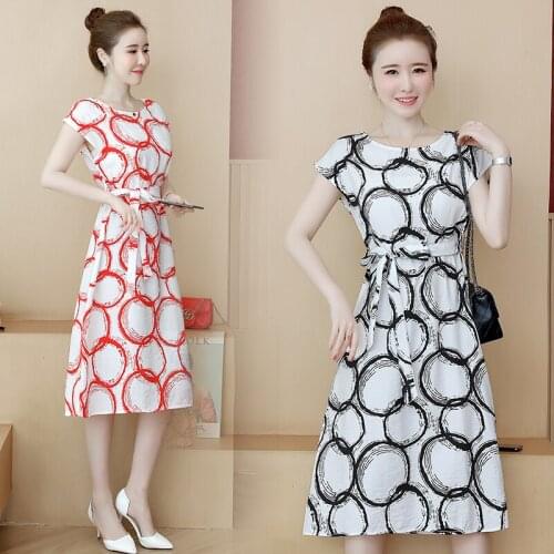 Womens big plus size L-5XL XXL XXXL 3XL XXXXL 4XL dress round belt slim Casual loose blouse blusa black red beach summer dresses