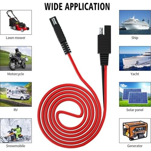 1PC 1M DIY Double SAE Socket Cable Quick Disconnect 10A Power Automotive Extension for Phones,Cars,Motorcycles Connection Line