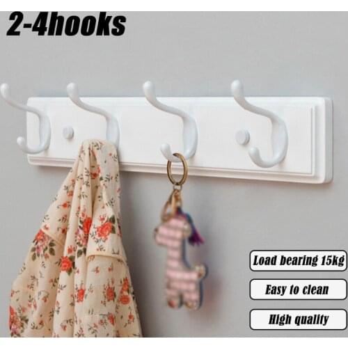 1Pc Creative Bamboo Wall Mounted Robe Hook Rack Bathroom Towel Hanger Living Bedroom Coat Hat Bag Holder