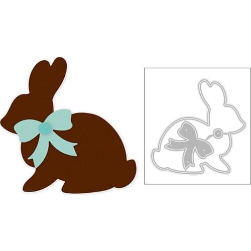 2020 Hot New DIY Easter Animal Bunny Bow Silhouette Metal Cutting Dies Foil and Scrapbooking For Card Making Crafts no stamps