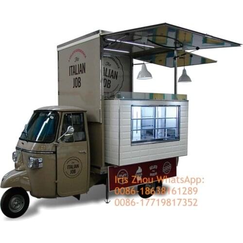 3 Wheels Electric Vehicle Tricycle Adults Best Folding Mobile Kitchen Food Truck Coffee Bar Hot Dog Cart for Sale Ape Car
