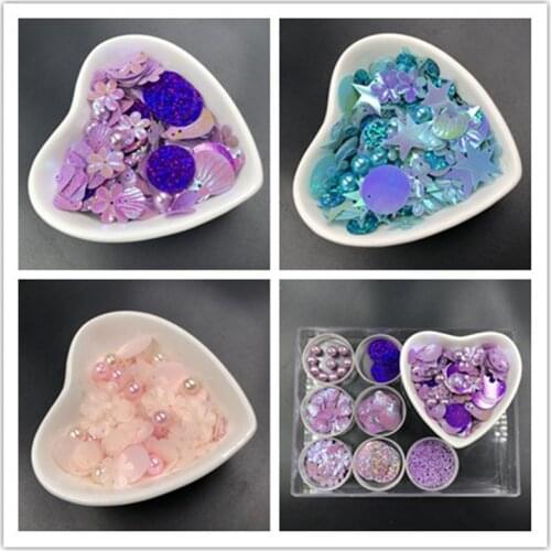 30g/Lot Mixs Flowers Star Oval Sequins Round Loose Paillettes Wedding Craft DIY Ornaments Mixed Lentejuelas Glass Beads Pearl