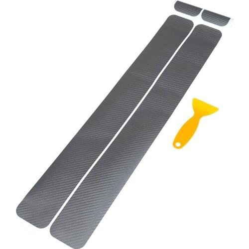 4 Pack Autoparts Kick Guard Threshold Car Door Sill Protector Sticker 3D Carbon Fiber Pedals Guards Anti-kick Scratch Door