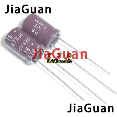50pcs NEW NIPPON KZG 16V470UF 8X11.5MM NCC electrolytic Capacitor 470UF 16V CHEMI-CON kzg 470uf/16v