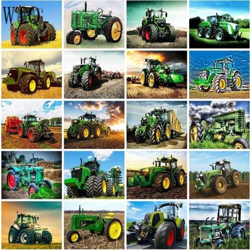 5D DIY Diamond Painting Tractor Truck Field Mosaic Painting Diamond Embroidery Full Square Drill Cross Stitch Kits Home Decor