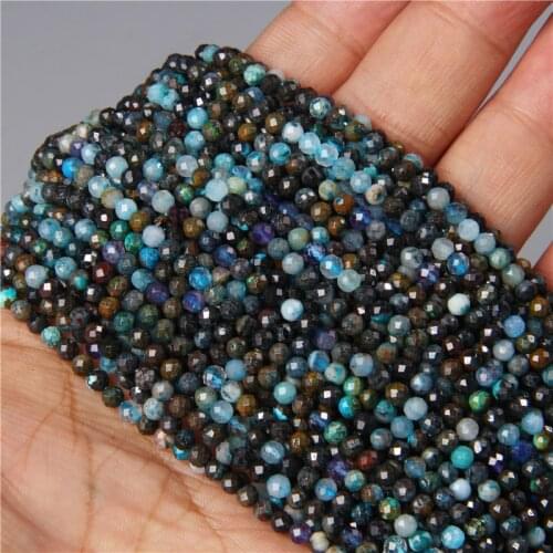 Natural Stone Blue Turquoises Stone Beads Loose Spacer Synthetic Beads For Bracelet Necklace Jewelry Making 2/3/4mm Accessories