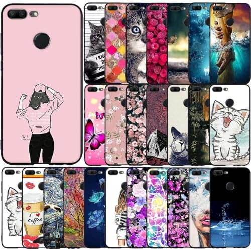 For Huawei Honor 9 Lite Case Flower Animal Cover Silicone Case For Huawei Honor 9 Lite Bumper Shockproof Phone Case Coque Bumper
