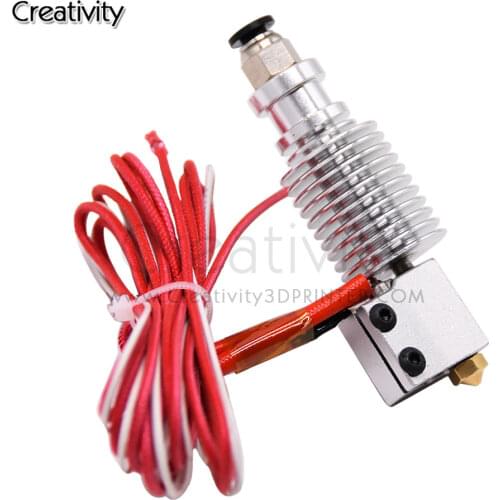 3D Printer part Assembled 3D V6 Hotend Kit with Volcano Nozzle All Metal J-head for 1.75mm 0.4mm Nozzle