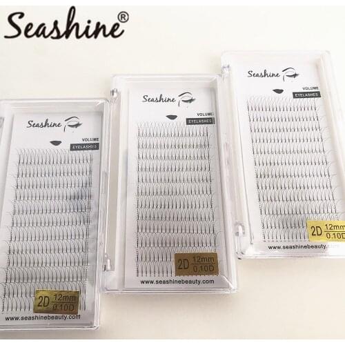 Seashine 100% Factory Hand Made Individual Lashes Classsic Lashes Eyelashes Extension Premade Fans Long Stem Volume Lashes OEM