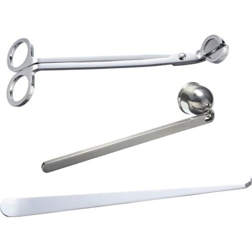 Stainless Wick Snuffer Tool Hook tesoura Cutter Clipper Steel Candle Trimmer Oil Lamp Trim scissor tijera