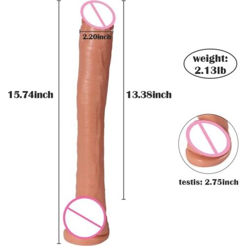 15.7 Inch Artificial Penis 40CM Monster Dildo Big Chinese Cock Realistic Mushroom Head Horse Dildos for Women Huge Dildo