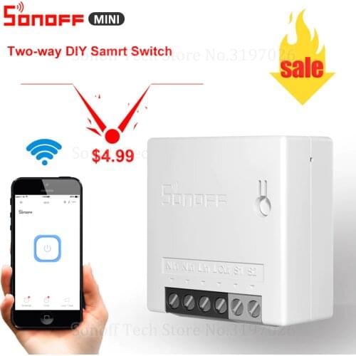 Itead Sonoff MINI R2 Two-WAY DIY Smart Wifi Switch Small Body Remote Control via eWeLink APP Support Alexa Google Home IFTTT