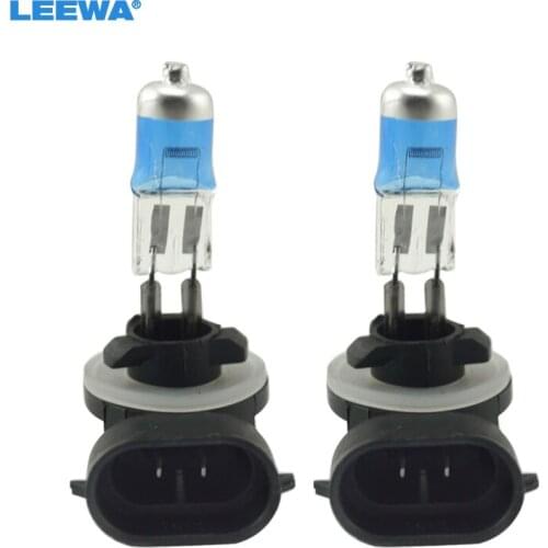 LEEWA 100pcs White 881 27W Car FogLights HalogenBulb Headlights Lamp Car Light Source Parking Car Headlight Bulbs #CA2243