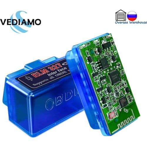 Mini ELM327 Bluetooth 4.0 ELM 327 V2.1 Full OBD2 Scanner Auto Diagnostic Tool for iPhone and Android FasLink X Free Update