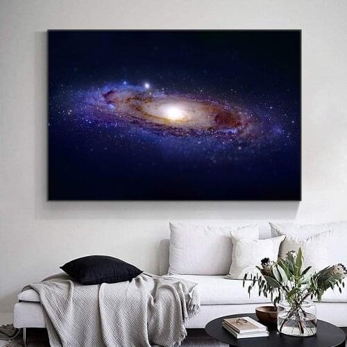 Sci-Fi Astronomy Universe Landscape Canvas Poster Purple Psychedelic Nebula Home Decor Purple Creative Picture Art Painting