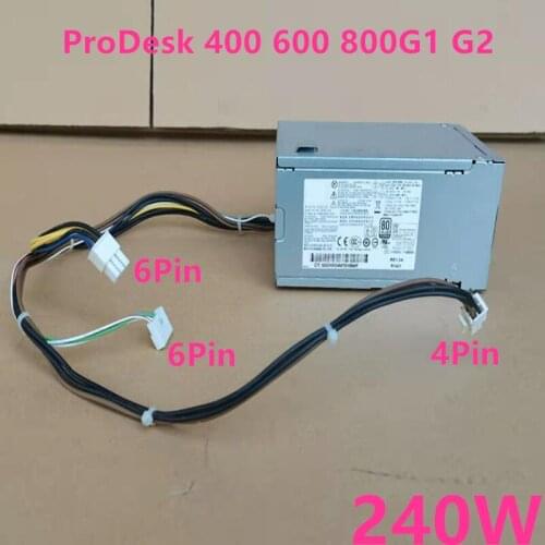New PSU For HP ProDesk 400 600 800G1 G2 6Pin 240W Power Supply D12-240P3B D12-240P2A 702309-002 751886-001 702307-001 702455-001