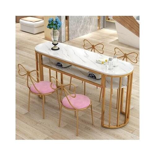 New manicure table single double simple modern manicure table round double table economic manicure table chair set