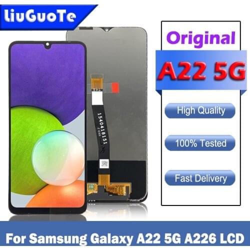 6.6" Original Display For Samsung Galaxy A22 5G A226 LCD Display With Frame Touch Screen Digitizer Assembly Replacement