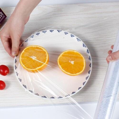 PE 1 Roll Useful Insect-proof Disposable Fresh Keeping Plastic Wrap Cold-resistant Bowl Cover Safe for Rice