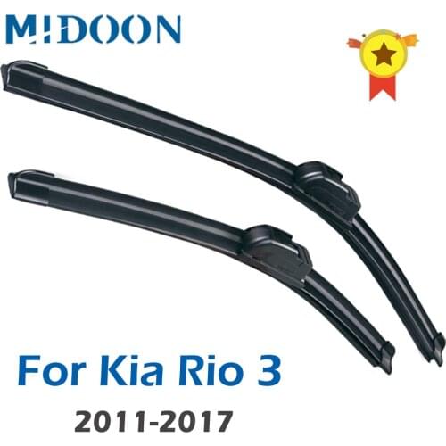 MIDOON Wiper Front Wiper Blades For Kia Rio 3 UB 2011 - 2017 Windshield Windscreen Front Window 26"+16"