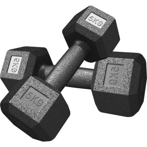 Hexagonal Dumbbell Dumbbell Weight Pesas Gimnasio Mancuerna Exercise Equipment Fitness Sport Mancuernas 10kg Rubberized Dumbbell