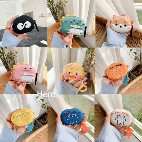 Cute Cartoon Silicion Earphones Case for Beats Studio Buds Wireless Bluetooth Shockproof Protector Cover Earphone Charging Box