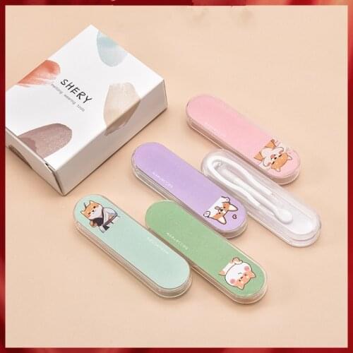 1/5pcs Cartoon Panda Corgi Daisy Contact Lenses Tweezers Suction Stick Eyes Care Tool Kit Contact Lens Case Clip Stick Tweezers