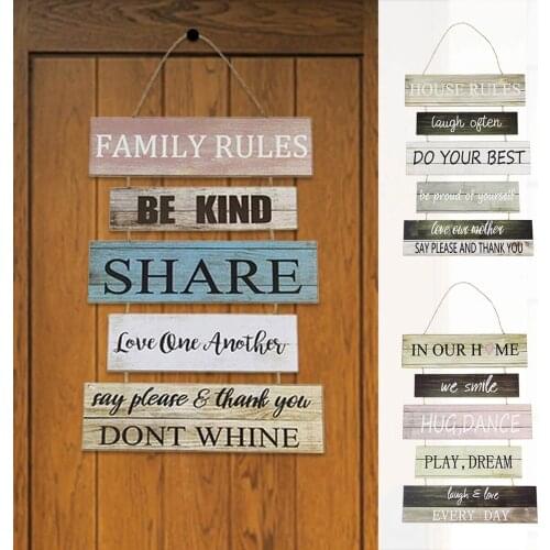 1x European Style Wooden Creative Listing Wall Hangings Rectangular Wood Board Retro Wall Hanging Room Home Decoration Crafts
