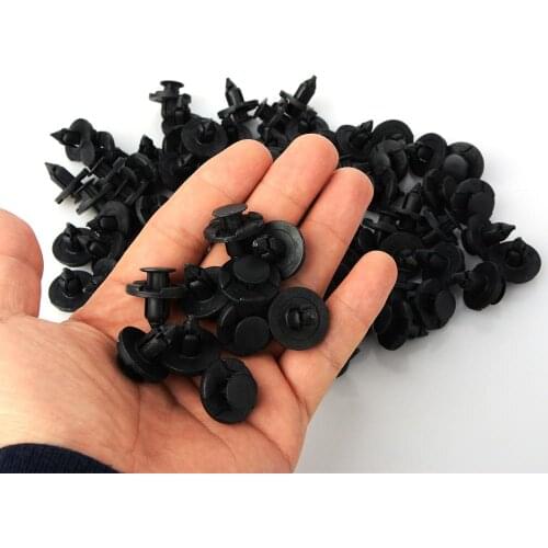 100PCS 8mm Auto Bumper Mudguard Special Nylon Rivet Fastener For Nissan Livina TIIDA Sylphy Car interior Fixing Clips