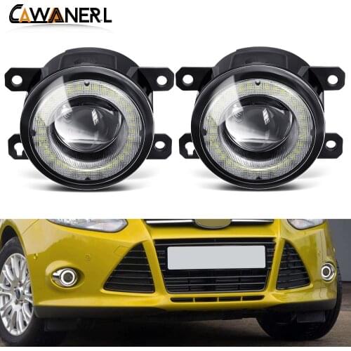 2 Pieces Car LED Lens Fog Light Assembly Angel Eye DRL Daytime Running Lamp 30W 8000LM 12V For Jaguar XK XJ X-Type S-Type X358